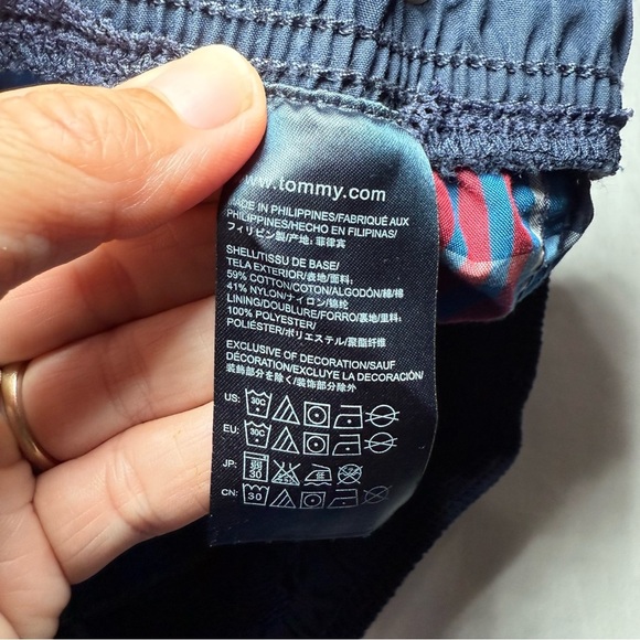 Tommy Hilfiger Swim Trunks Mens Small Plaid Drawstring Not Lined Tommy Trunks - Picture 6 of 8